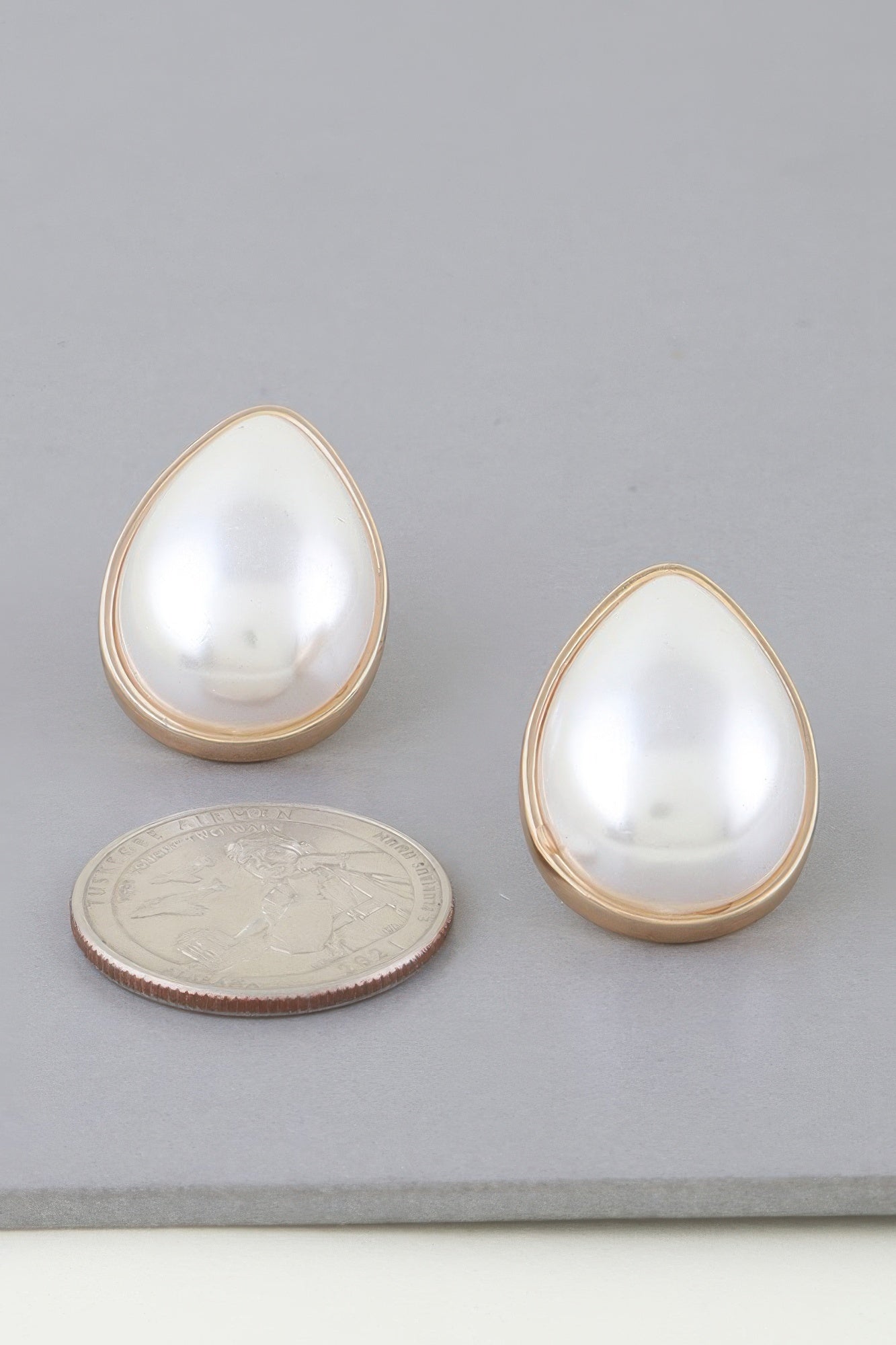 Modest Pearl Teardrop Earrings