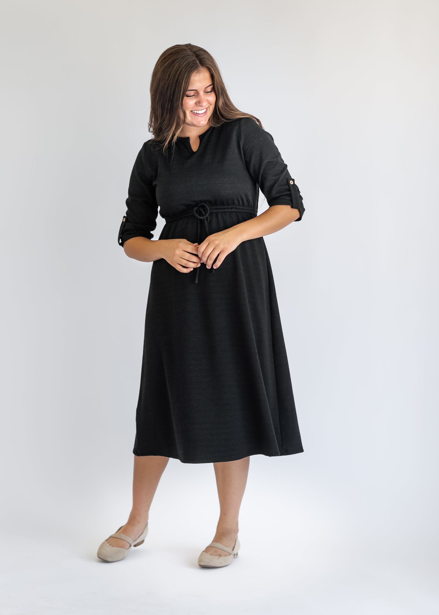 Monica Tie Waist Midi Dress