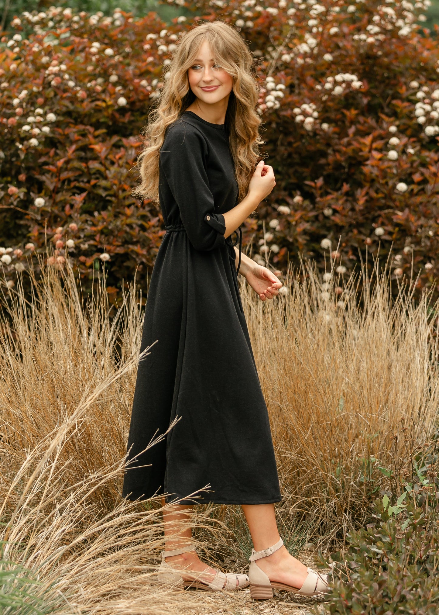 Monica Tie Waist Midi Dress