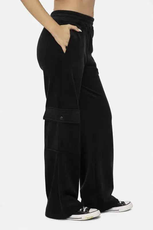 Women's Corduroy Cargo Pants Corduroy Cargo Pants - Elastic Waist, Comfy - Casual