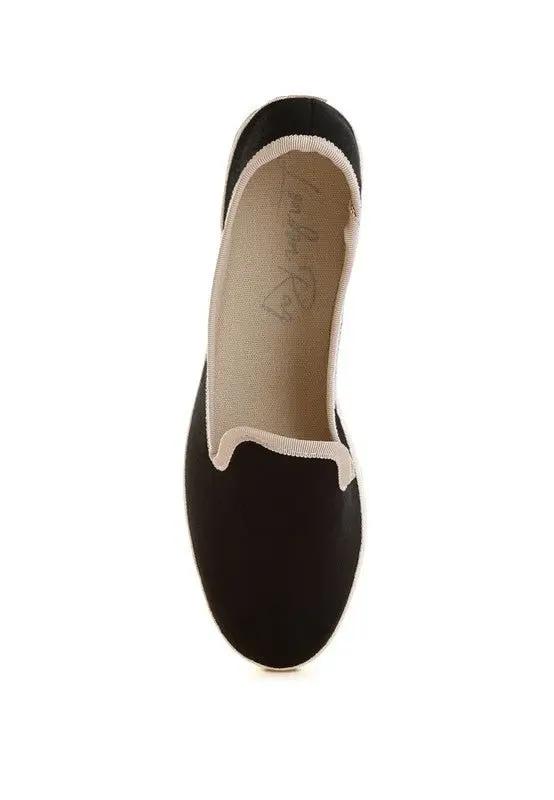 Shoes Rag Company Moshka Canvas Slip-On Loafers - Round Toe, Everyday Style, Comfort Fit