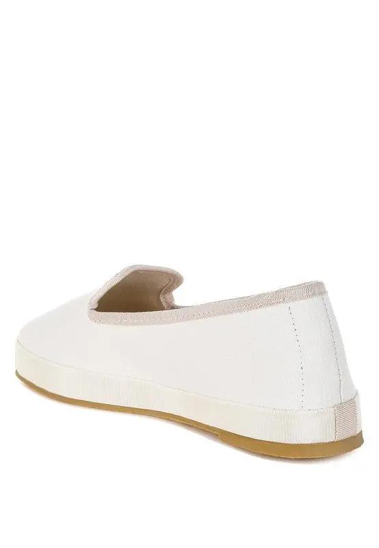 Shoes Rag Company Moshka Canvas Slip-On Loafers - Round Toe, Everyday Style, Comfort Fit
