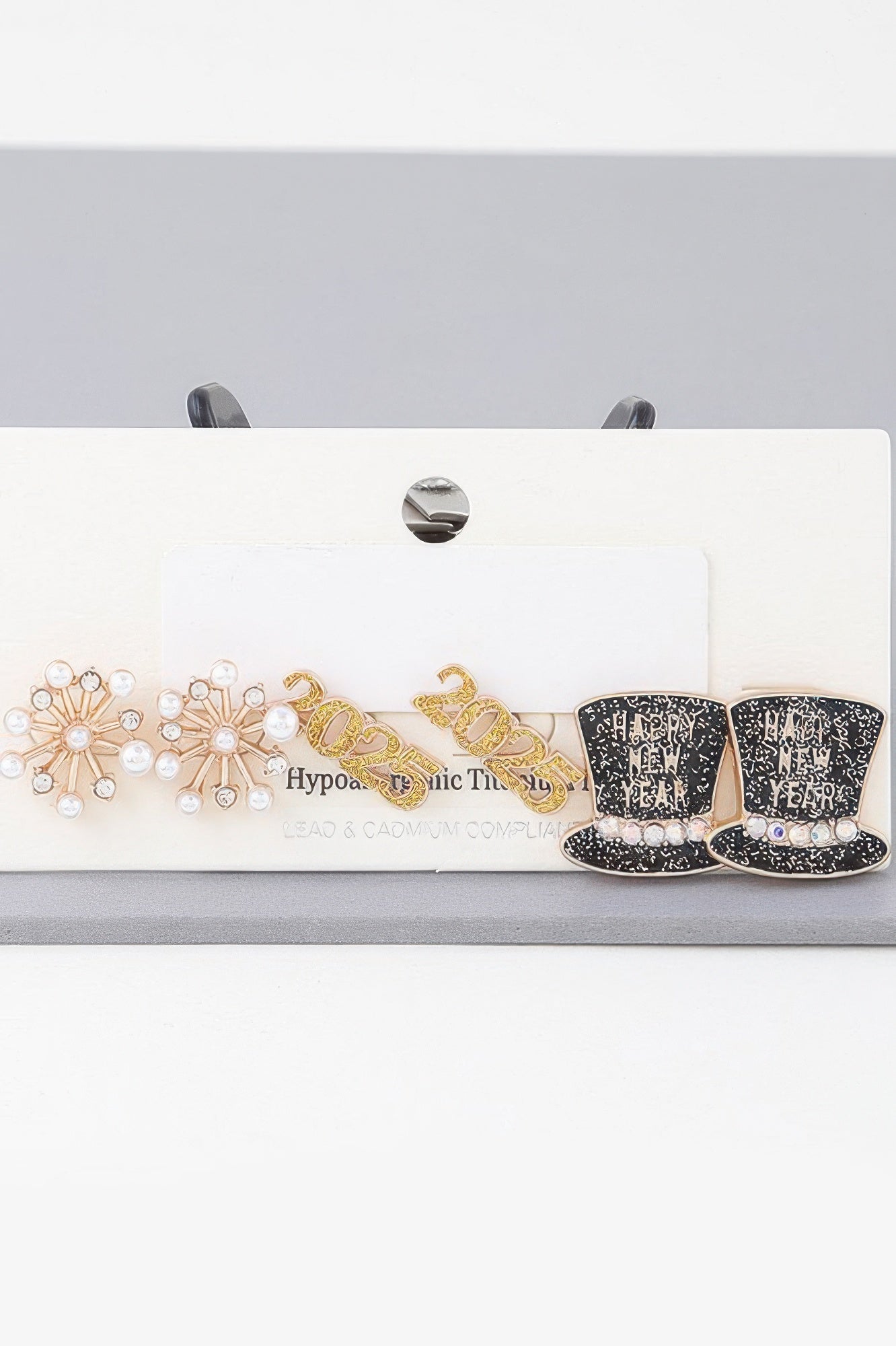 Multi 2025 New Year Earrings Set