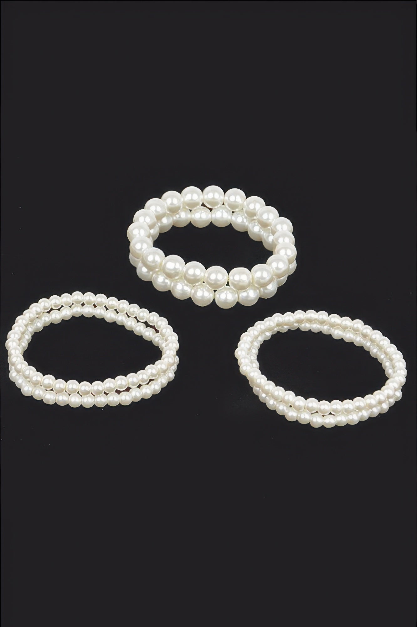 Multi Faux Pearl Stretch Bracelet