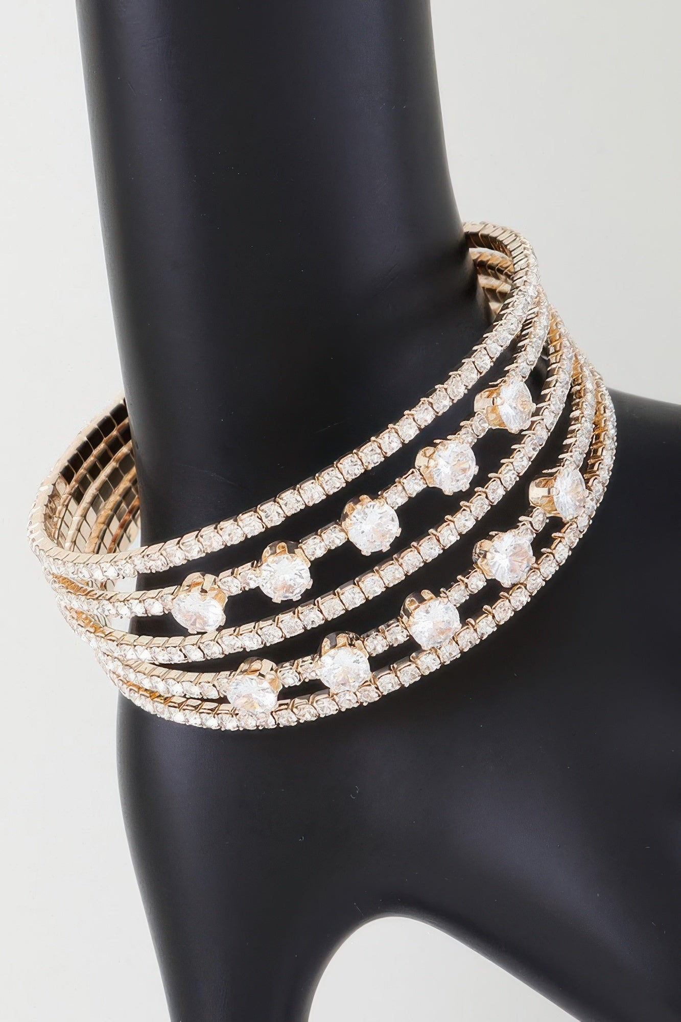 Multi Jeweled Cuff Bracelet