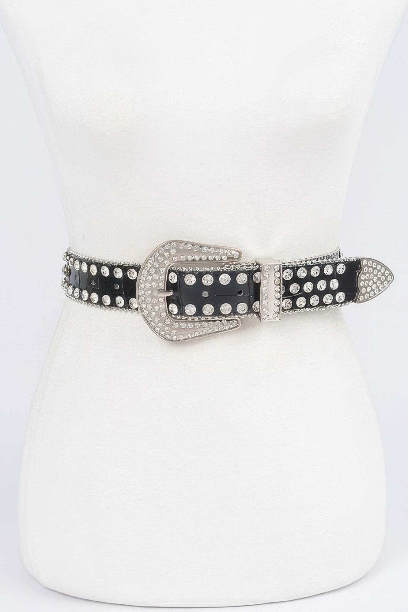 Multi Metal Stone Studded Plus Size Belt