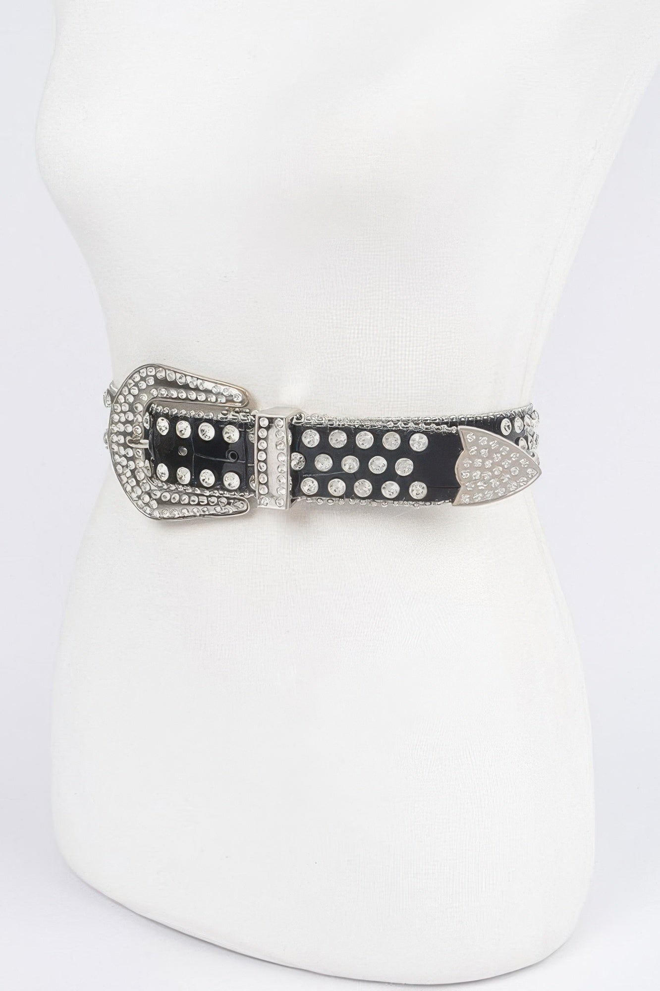Multi Metal Stone Studded Plus Size Belt