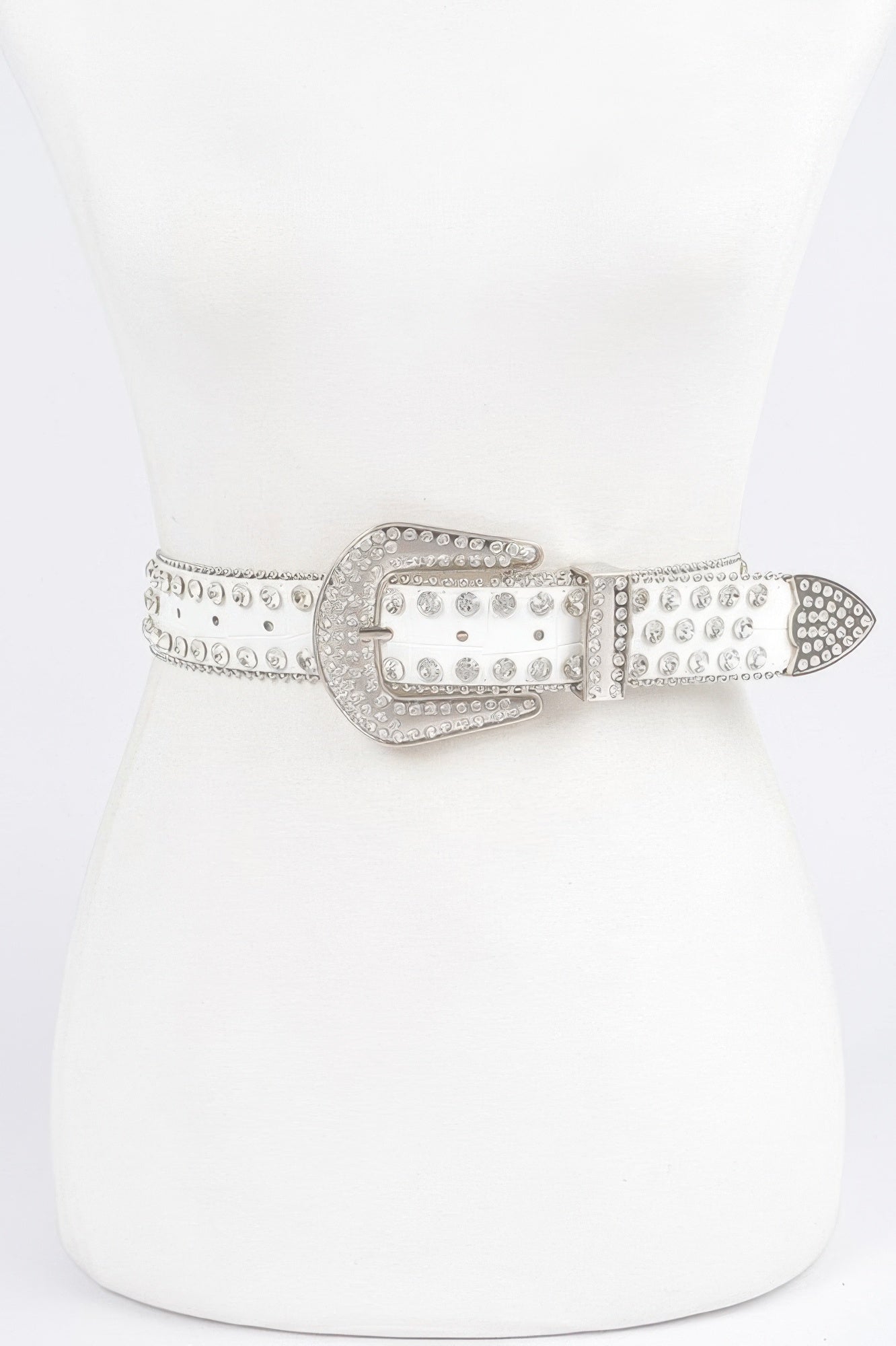 Multi Metal Stone Studded Plus Size Belt