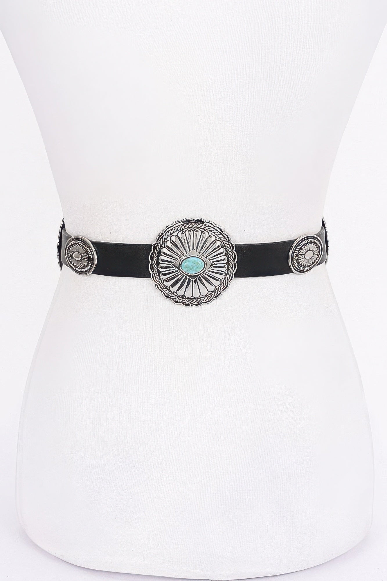 Multi Metal Vintage Pu Belt