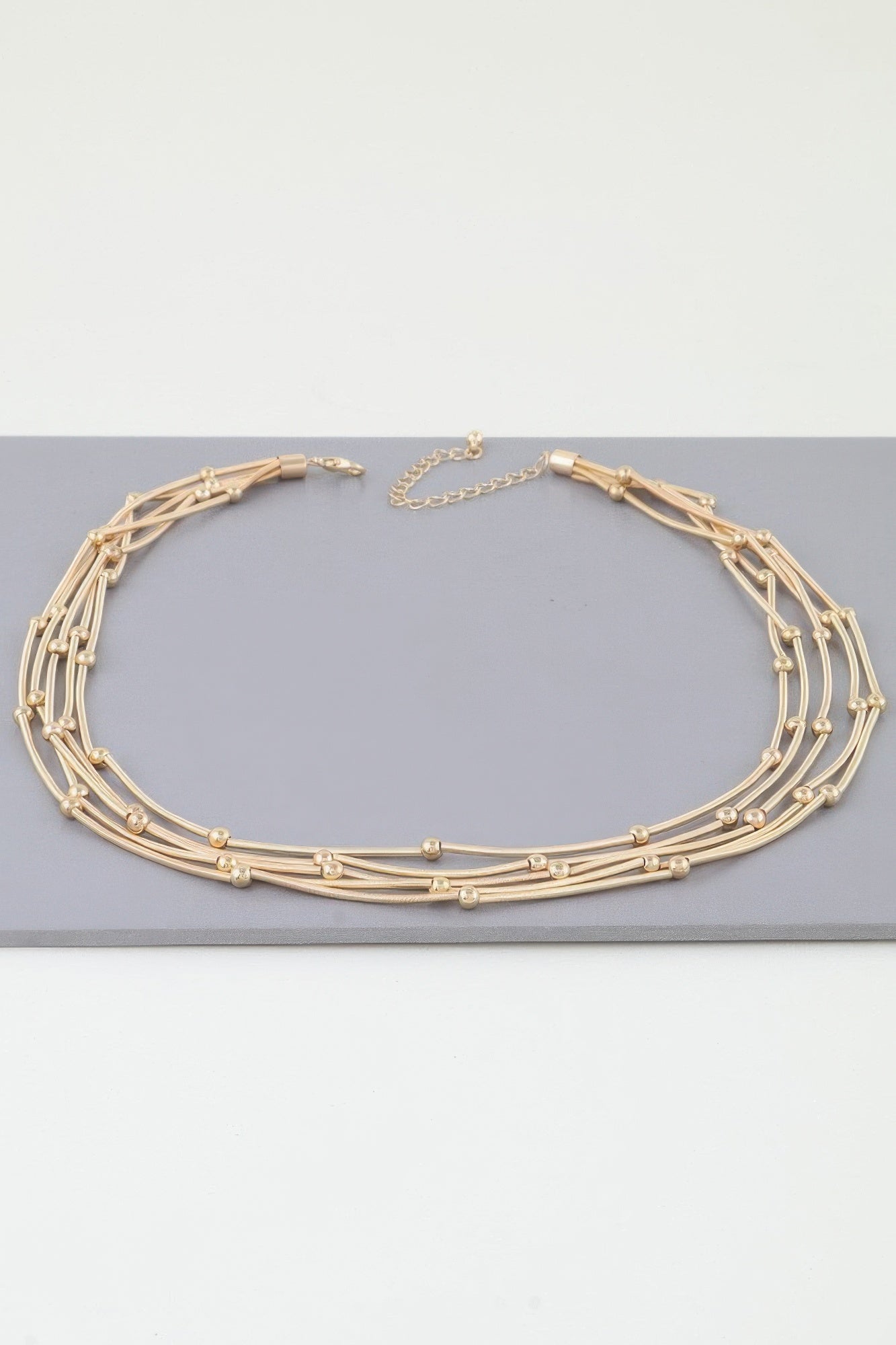 Multi Pillar Beaded Necklace