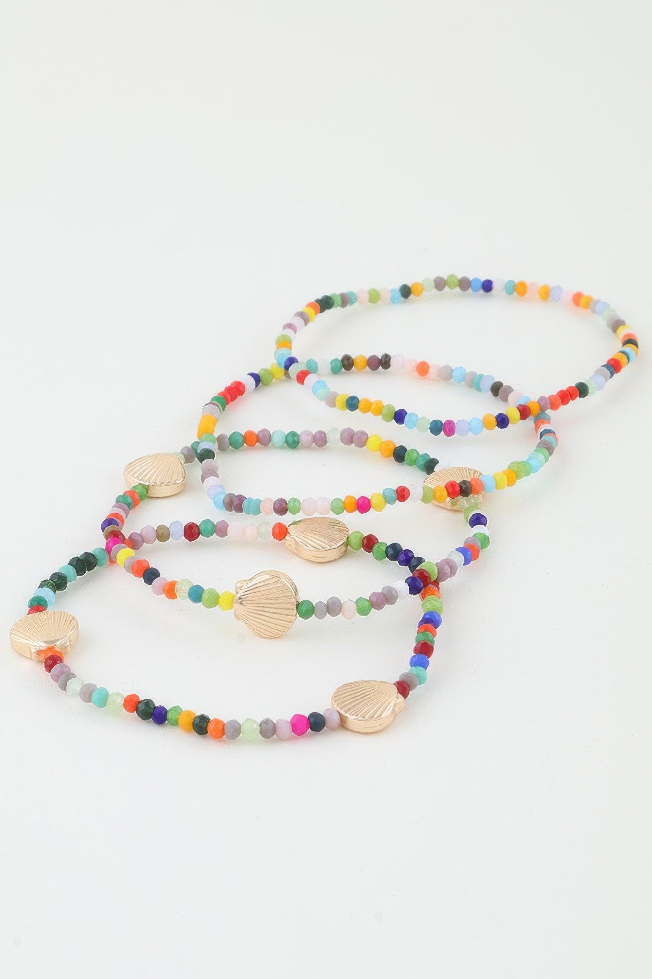 Multi Seashell Beaded Bracelet