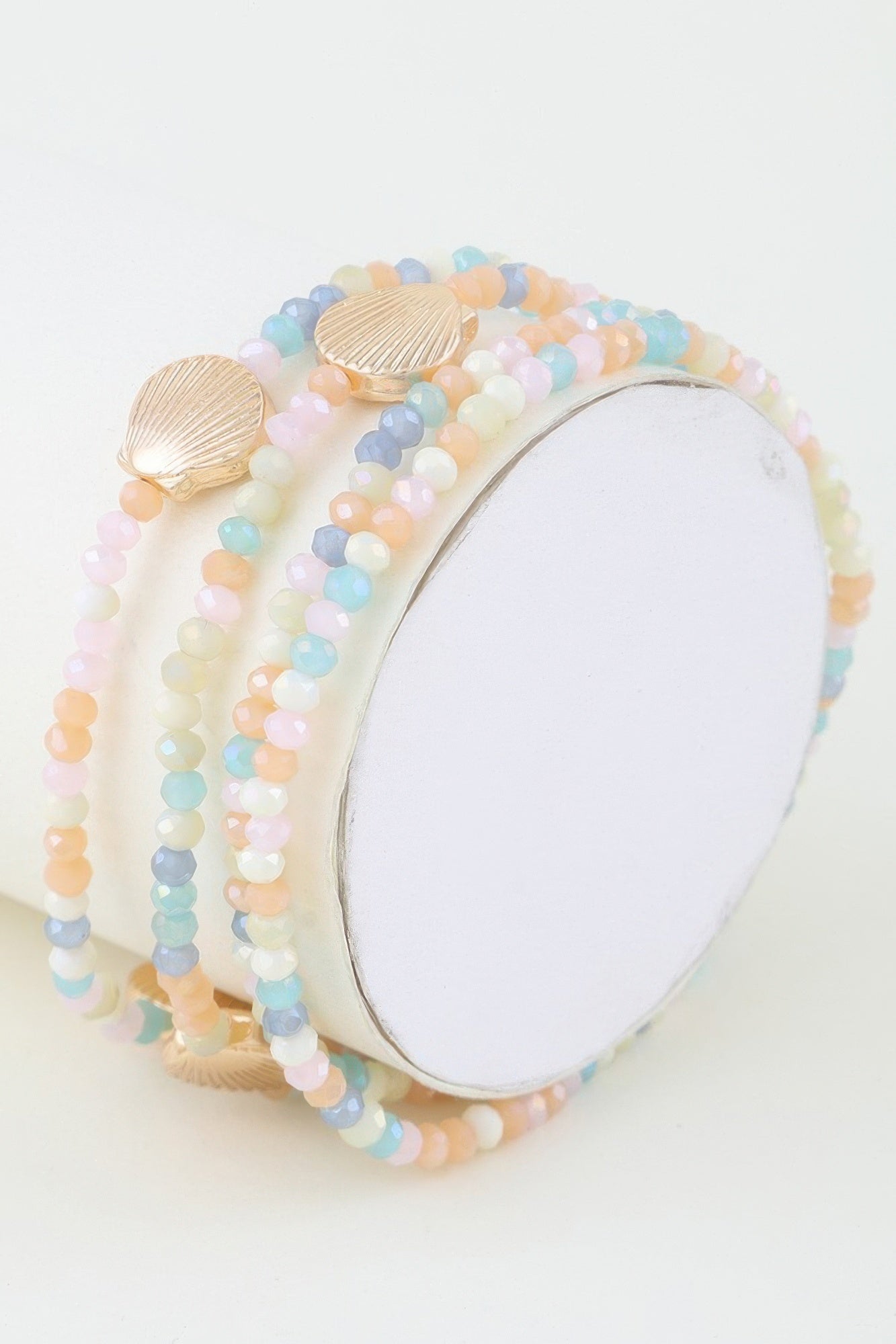 Multi Seashell Beaded Bracelet