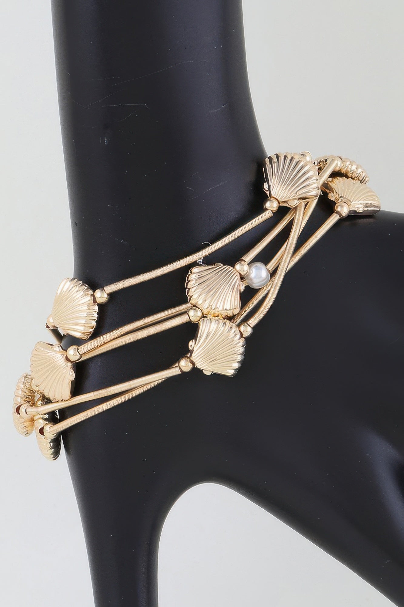 Multi Seashell Coil Bracelet