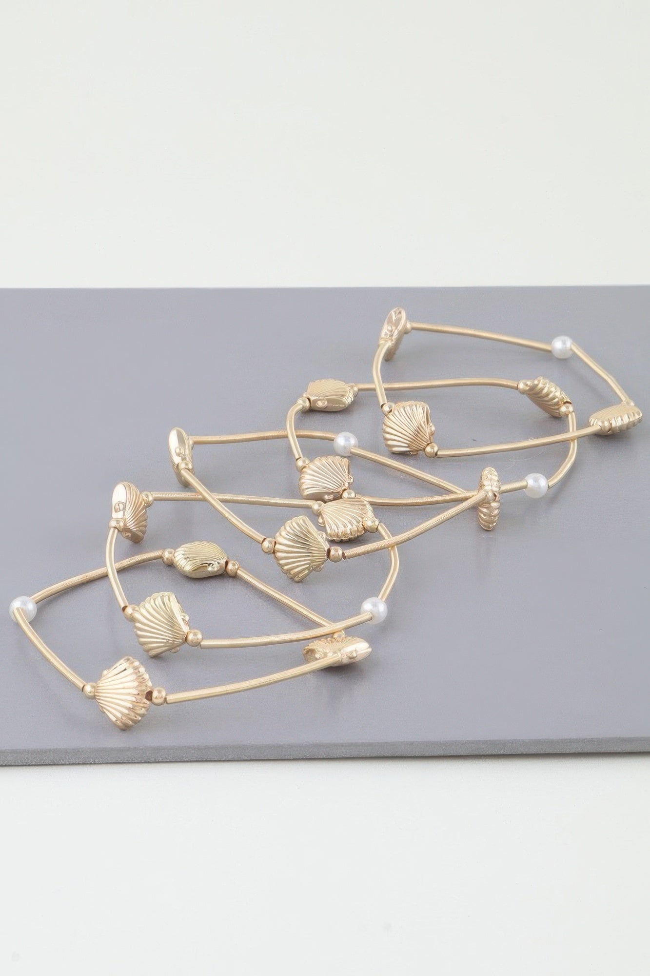 Multi Seashell Coil Bracelet
