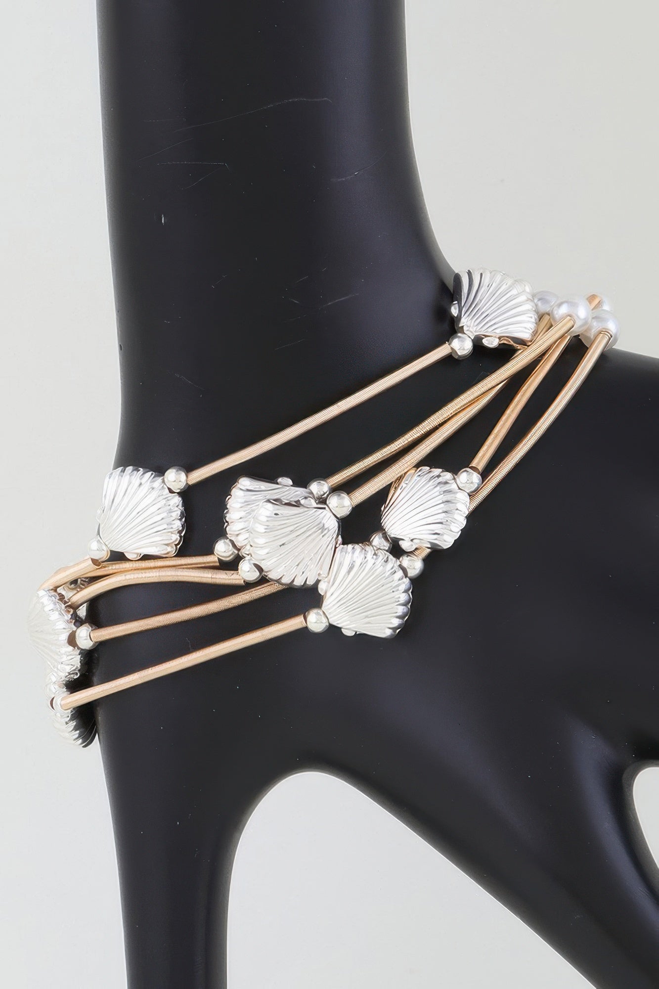 Multi Seashell Coil Bracelet