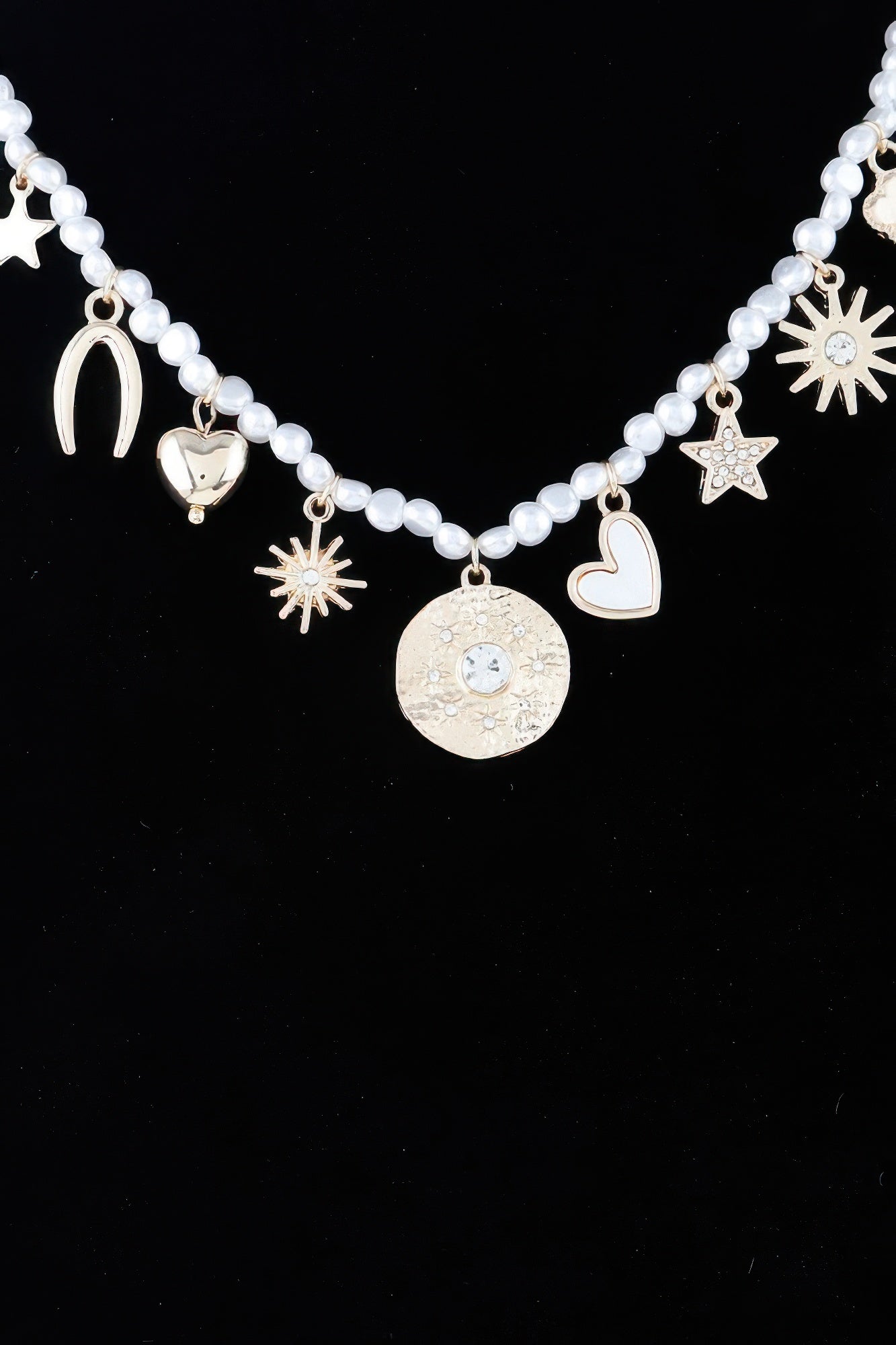 Multi Shiny Charms Beaded Necklace
