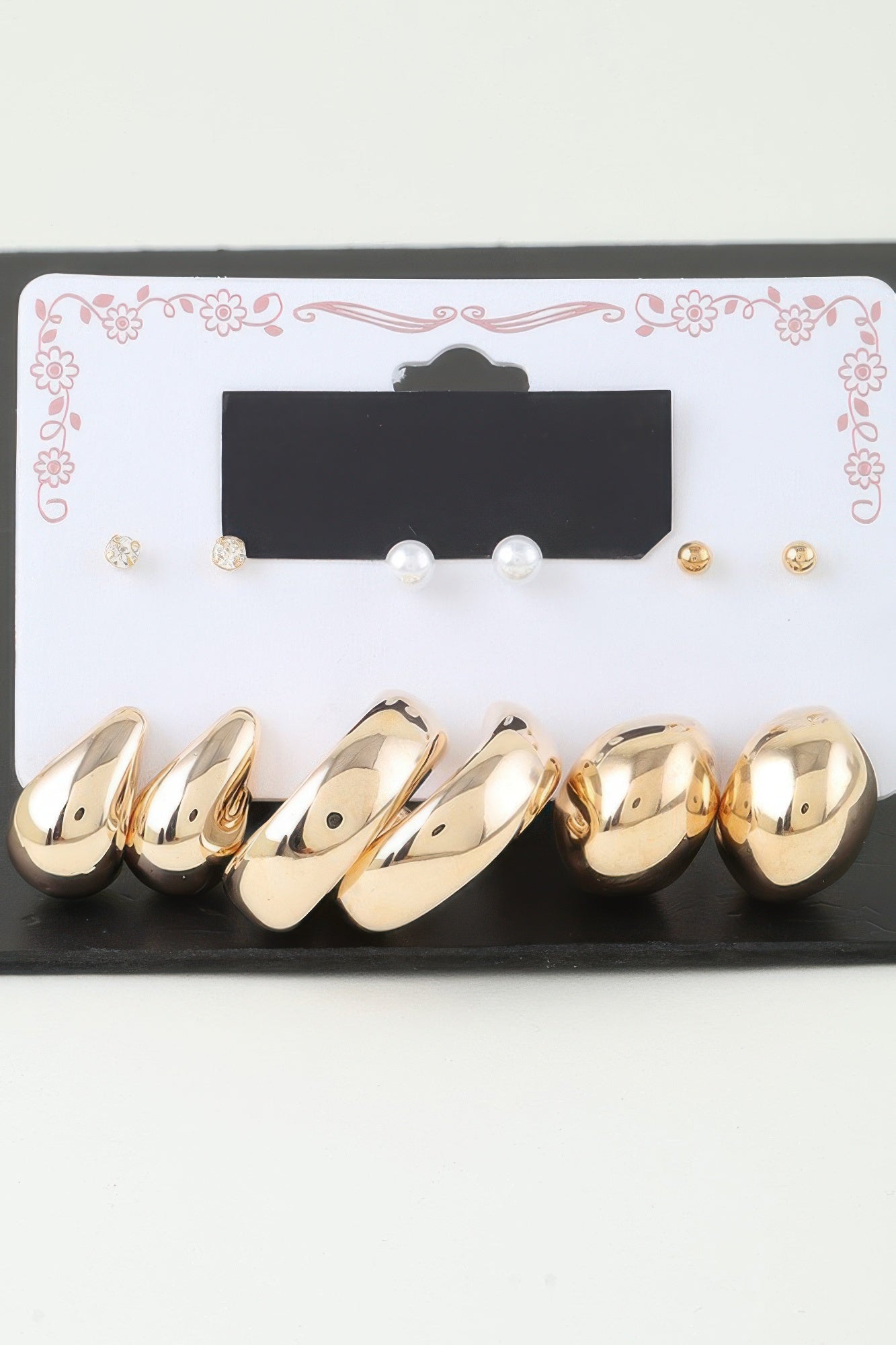 Multi Shiny Modern Hoop Earrings Set