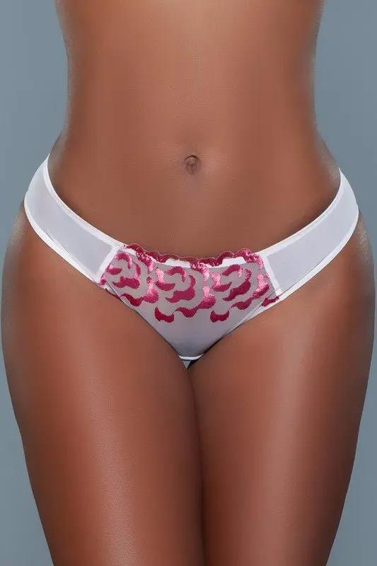 Pants Premium BE WICKED Nadine Panty L - Black Floral Embroidery Lingerie