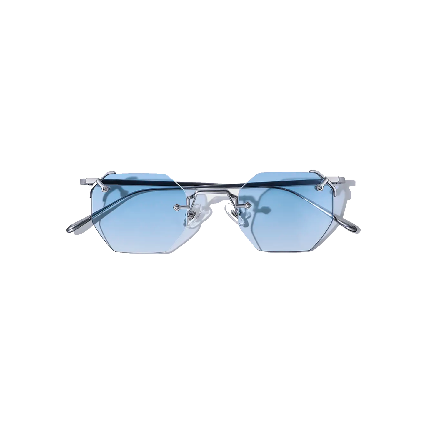 Nero 48mm Hexagon Sunglasses | Blue