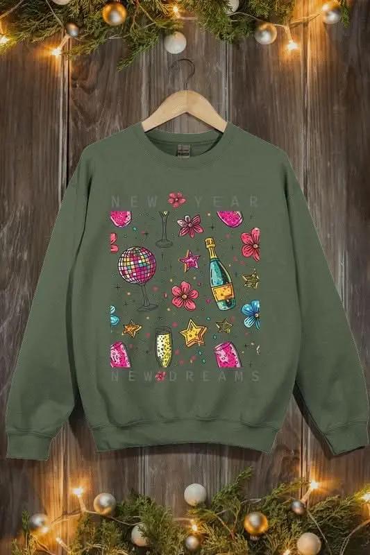 Color Bear Graphic Fleece Sweatshirt Unisex Pullover