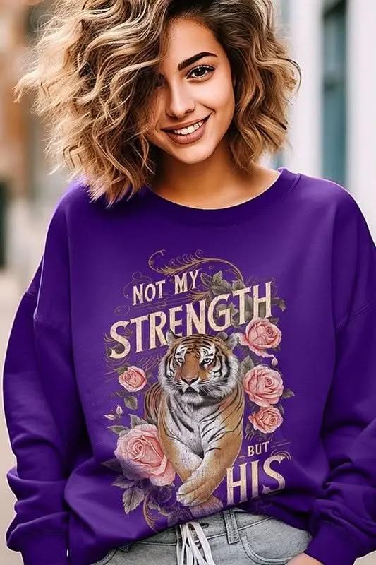 Color Bear Tiger Graphic Unisex Sweatshirt Oversized
