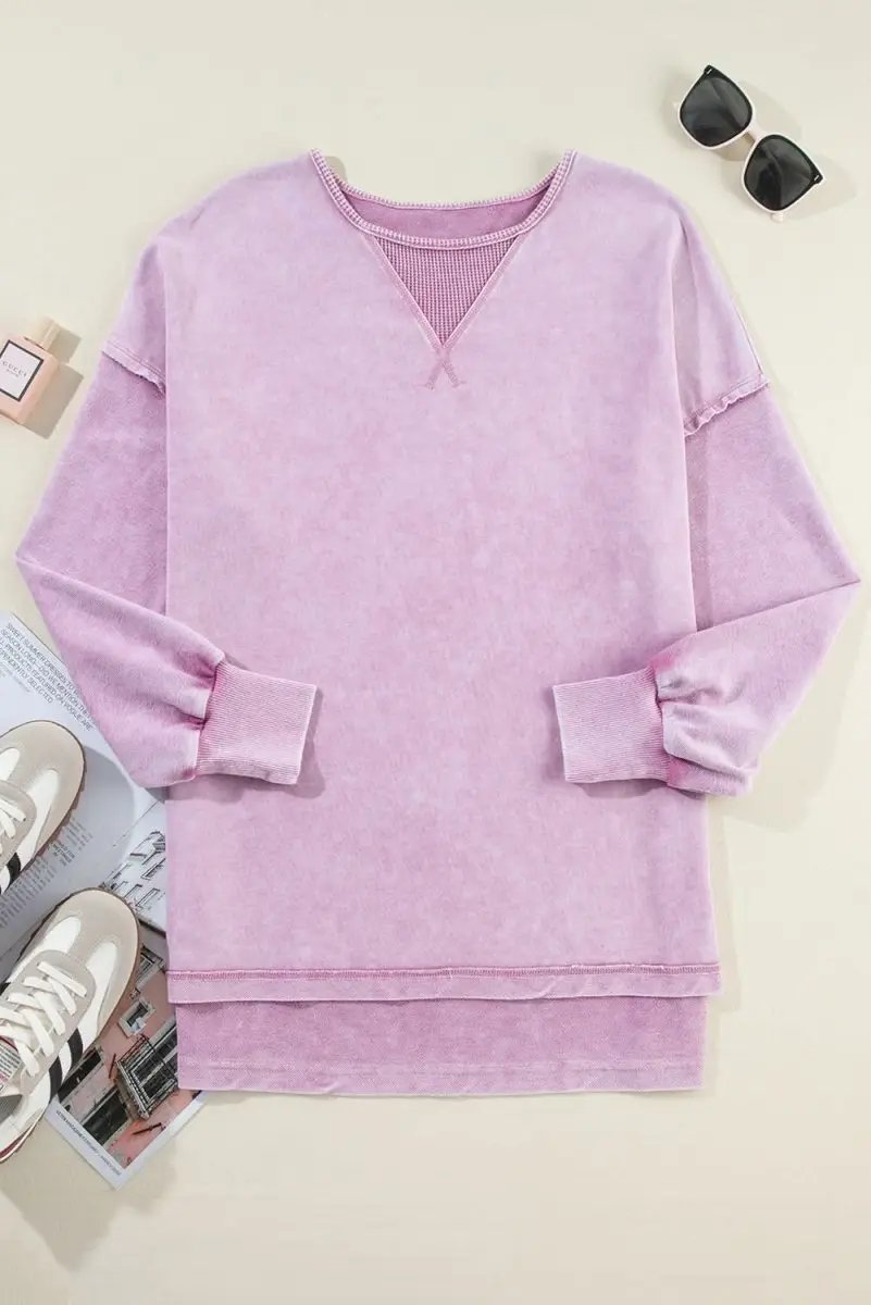 Women's Orchid Pullover | Love Salve Mineral Wash Sweater