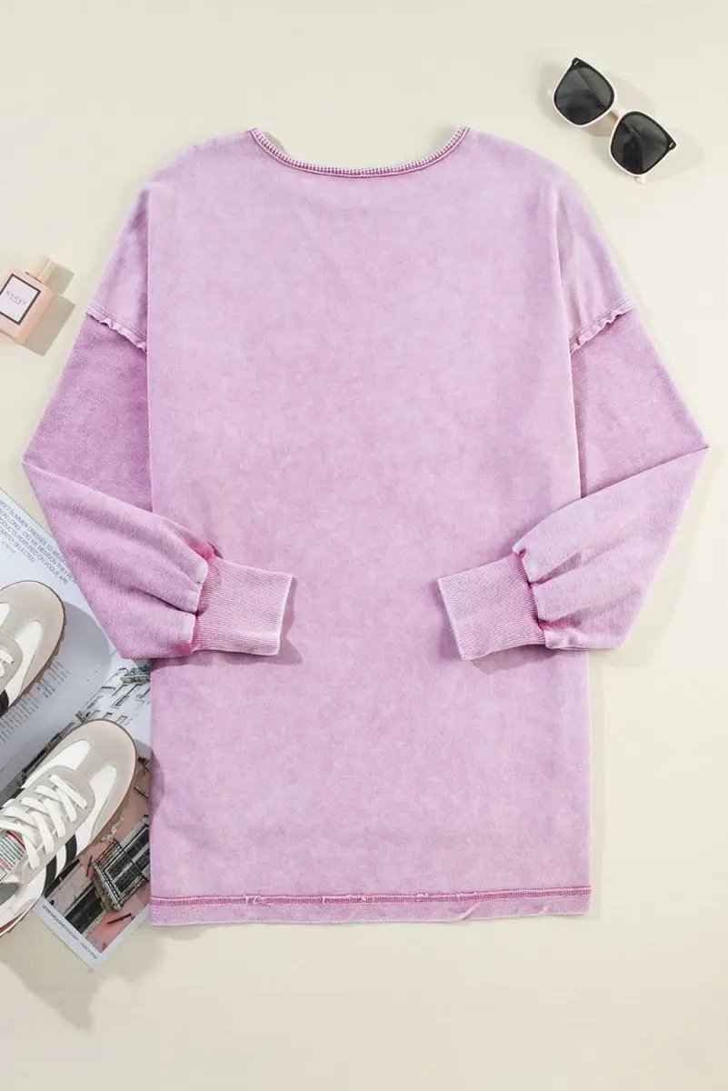 Women's Orchid Pullover | Love Salve Mineral Wash Sweater