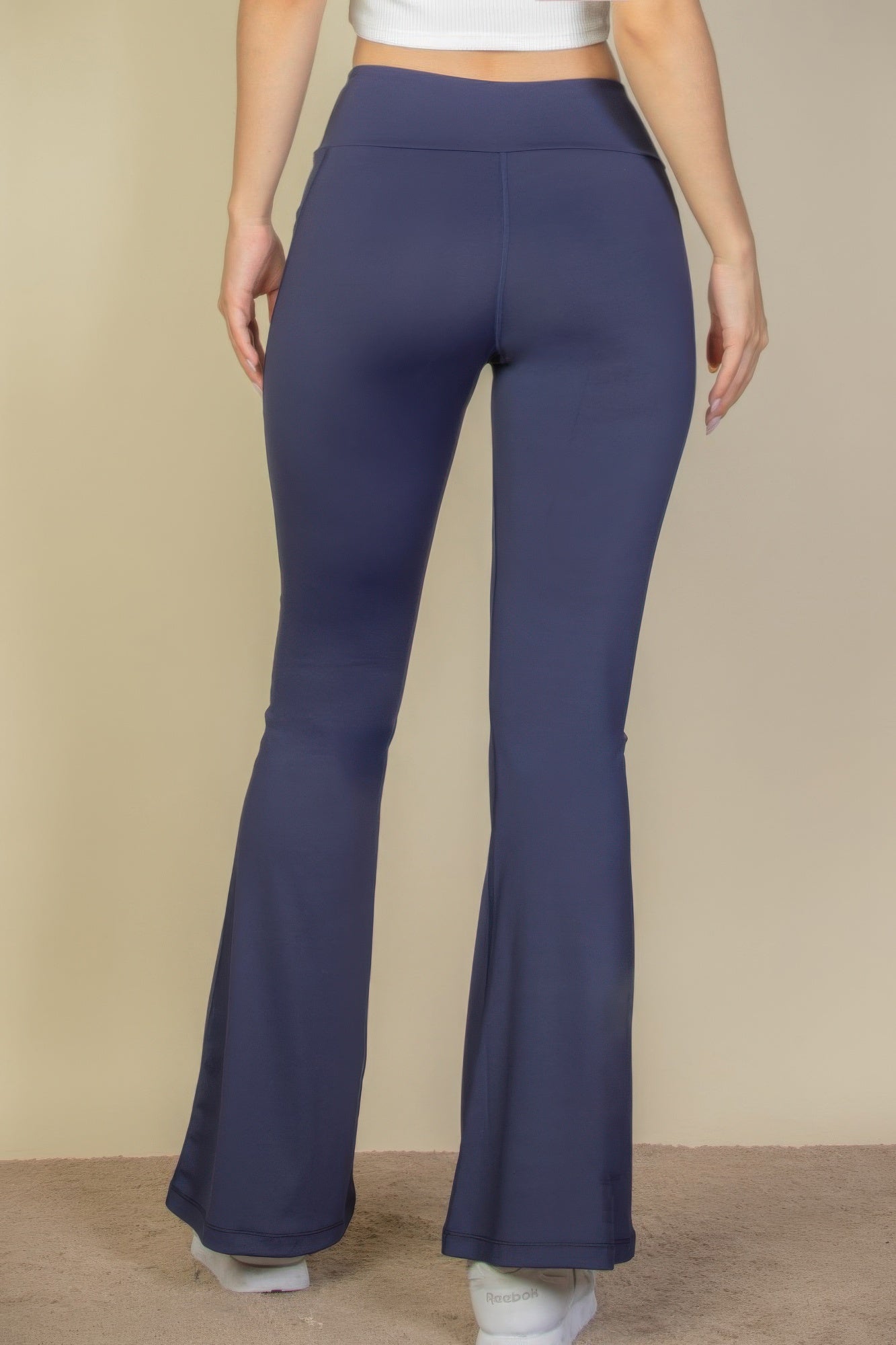 High Waist Side Pocket Flare Leggings