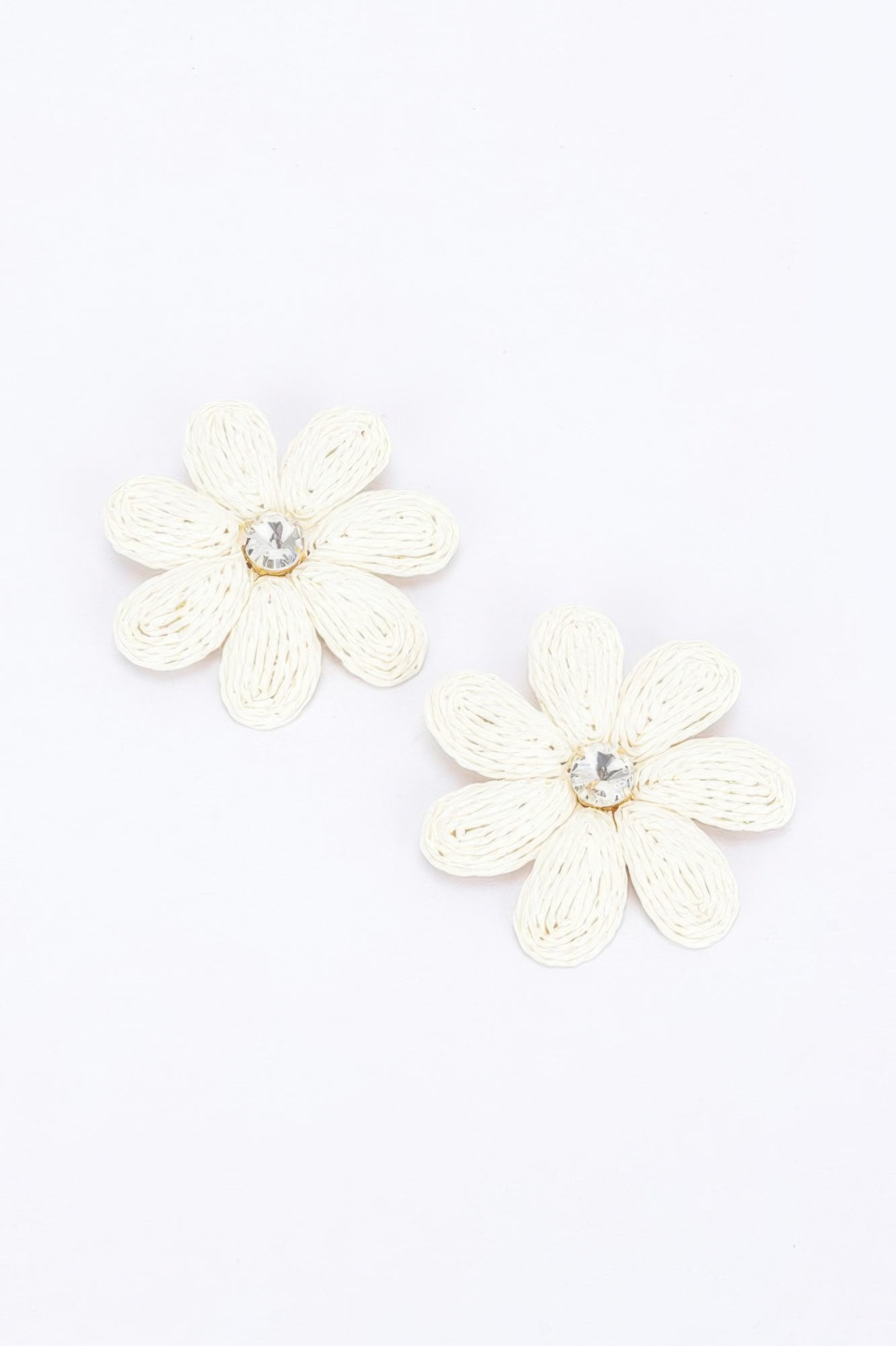 Paper Flower Rhinestone Earring