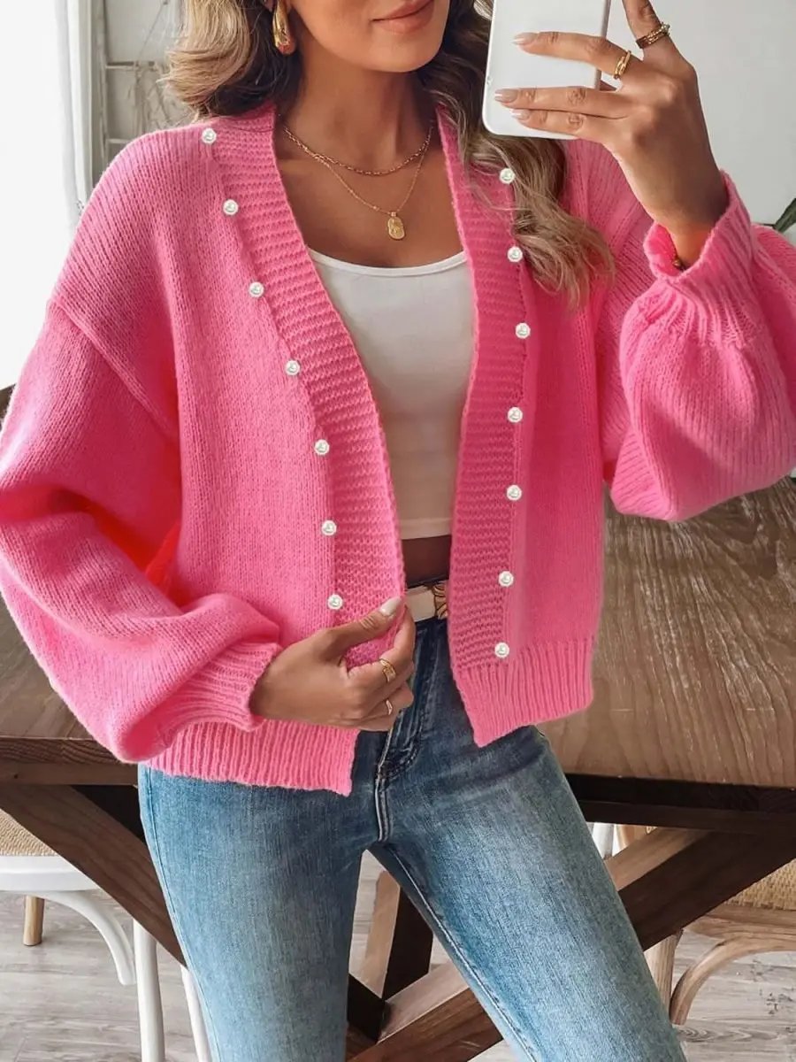 Pearl Cardigan | Soft Knit Open Front by Love Salve