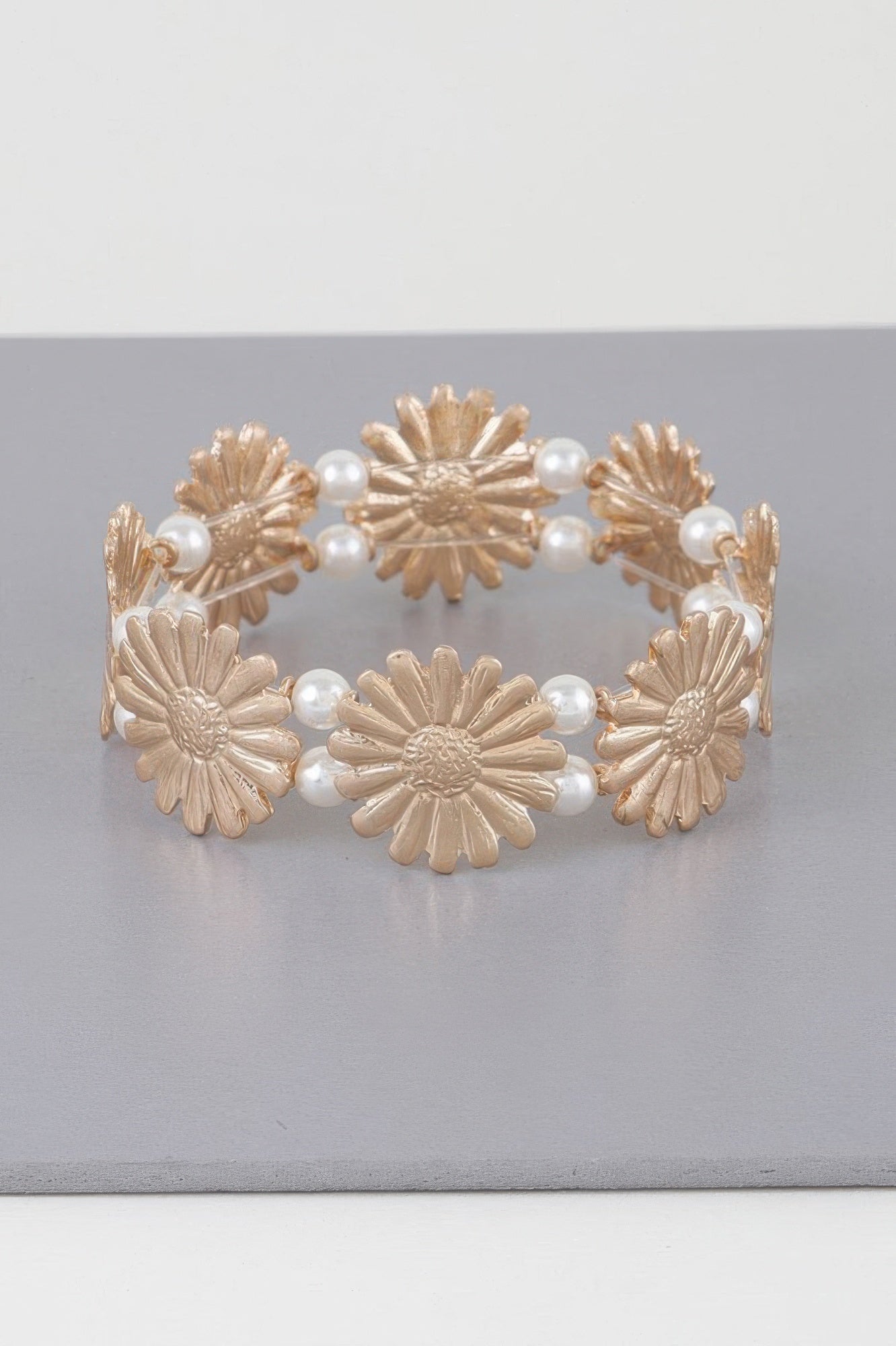 Pearled Sunflower Bracelet