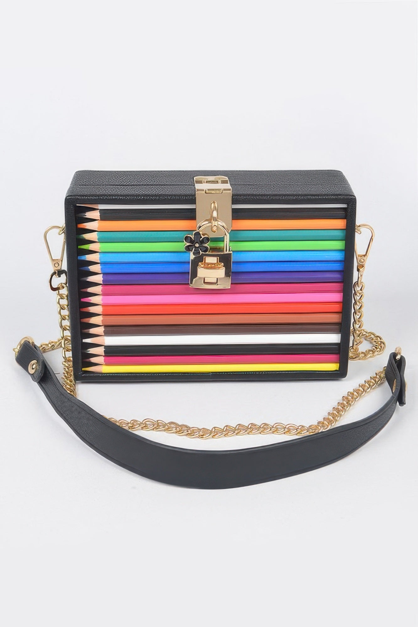 Pencil Case With Key And Lock Clutch