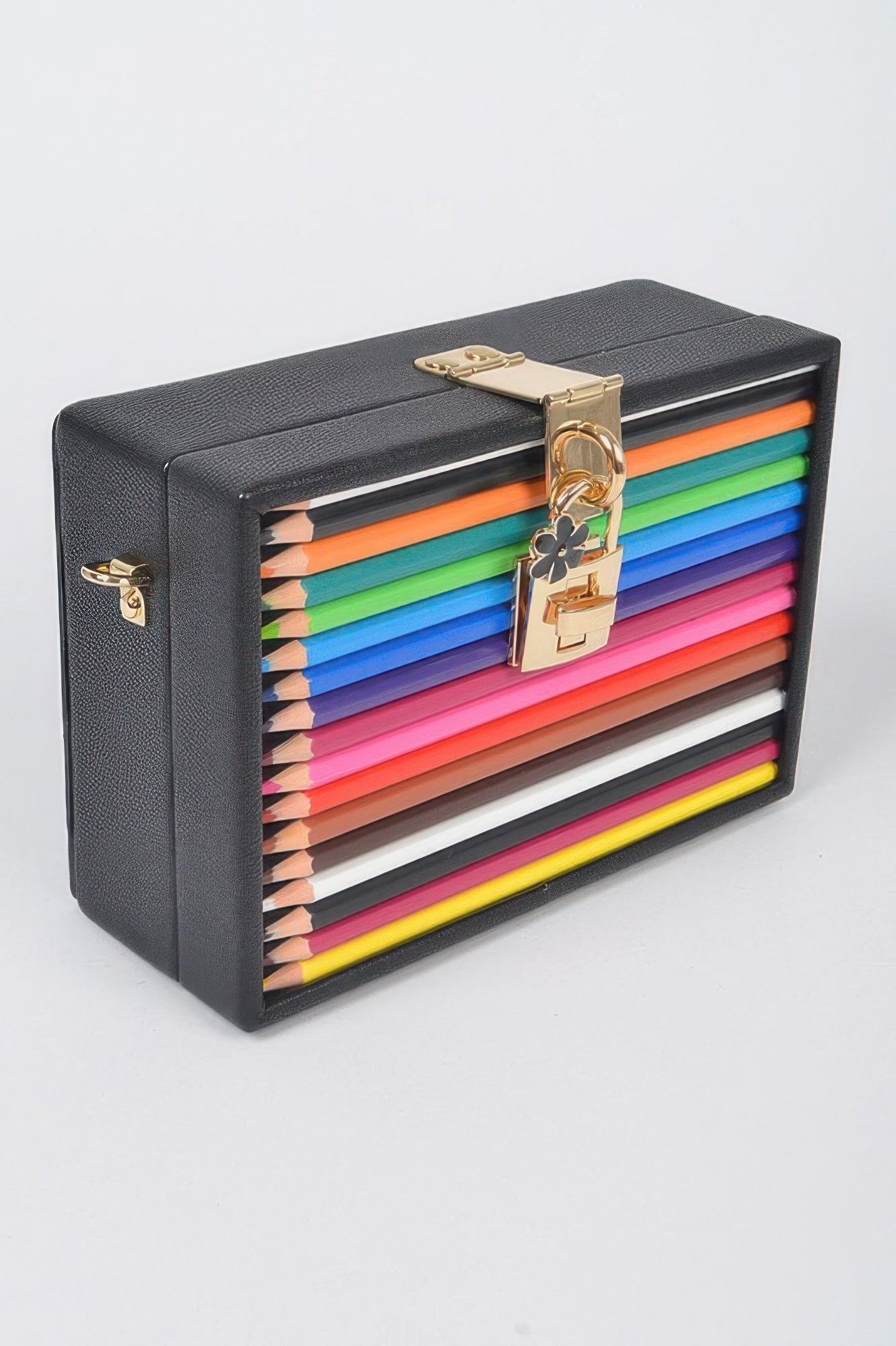 Pencil Case With Key And Lock Clutch