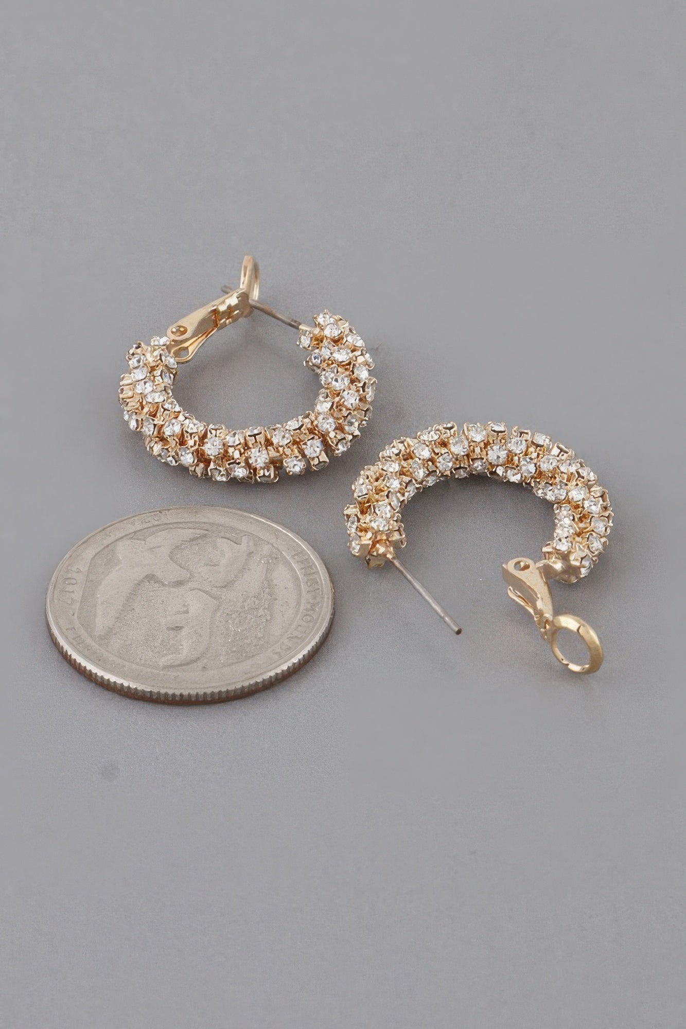 Petite Bejeweled Hoop Earrings