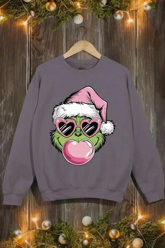 Sweatshirt - Pink Grinch Graphic - Everyday Comfy Fit