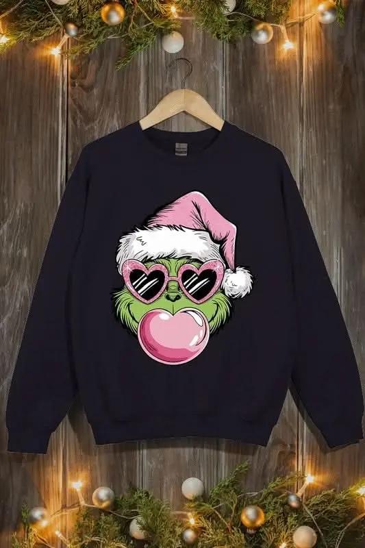 Sweatshirt - Pink Grinch Graphic - Everyday Comfy Fit
