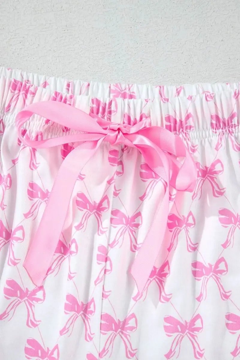 Women's Pink Bowknot Pajama Set | Love Salve