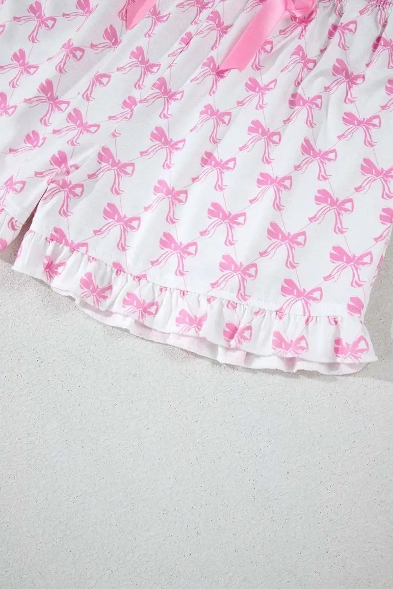 Women's Pink Bowknot Pajama Set | Love Salve