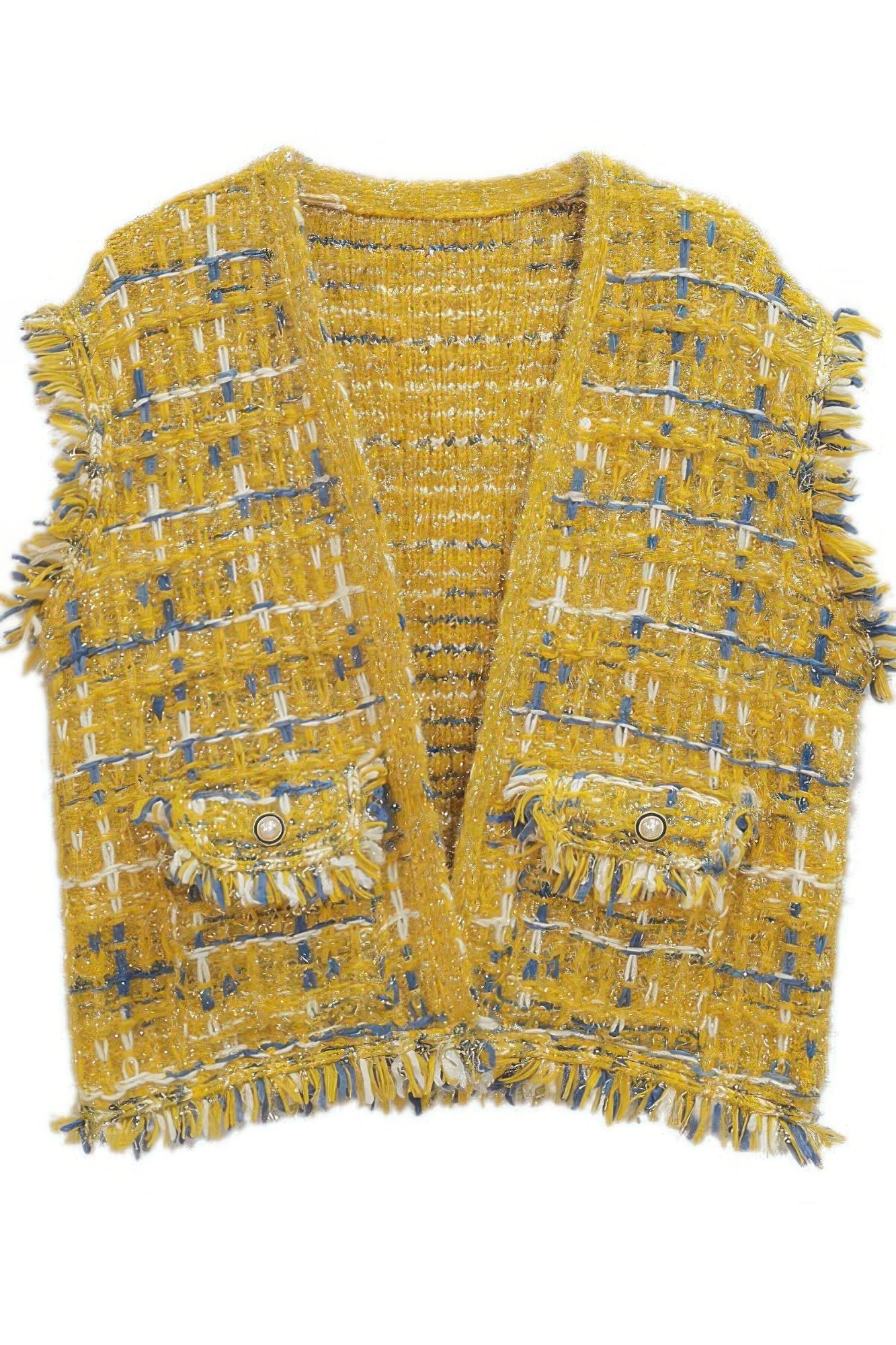 Plaid Tweed Vest