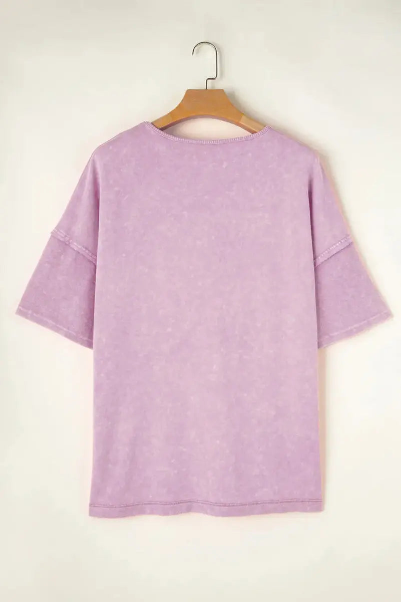 T-Shirts Trendsi Plus Size Tee Women's Casual Round Neck Cotton Blend T-Shirt - Comfortable & Washable