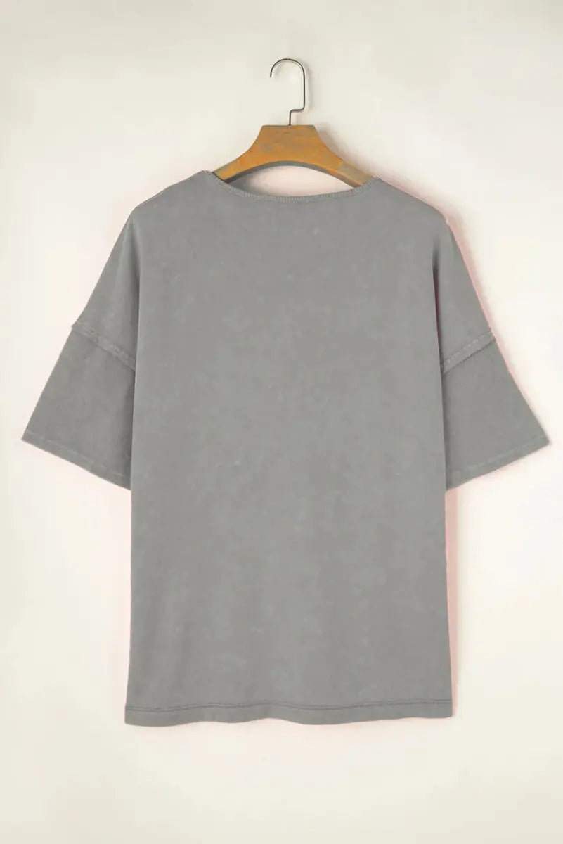 T-Shirts Trendsi Plus Size Tee Women's Casual Round Neck Cotton Blend T-Shirt - Comfortable & Washable