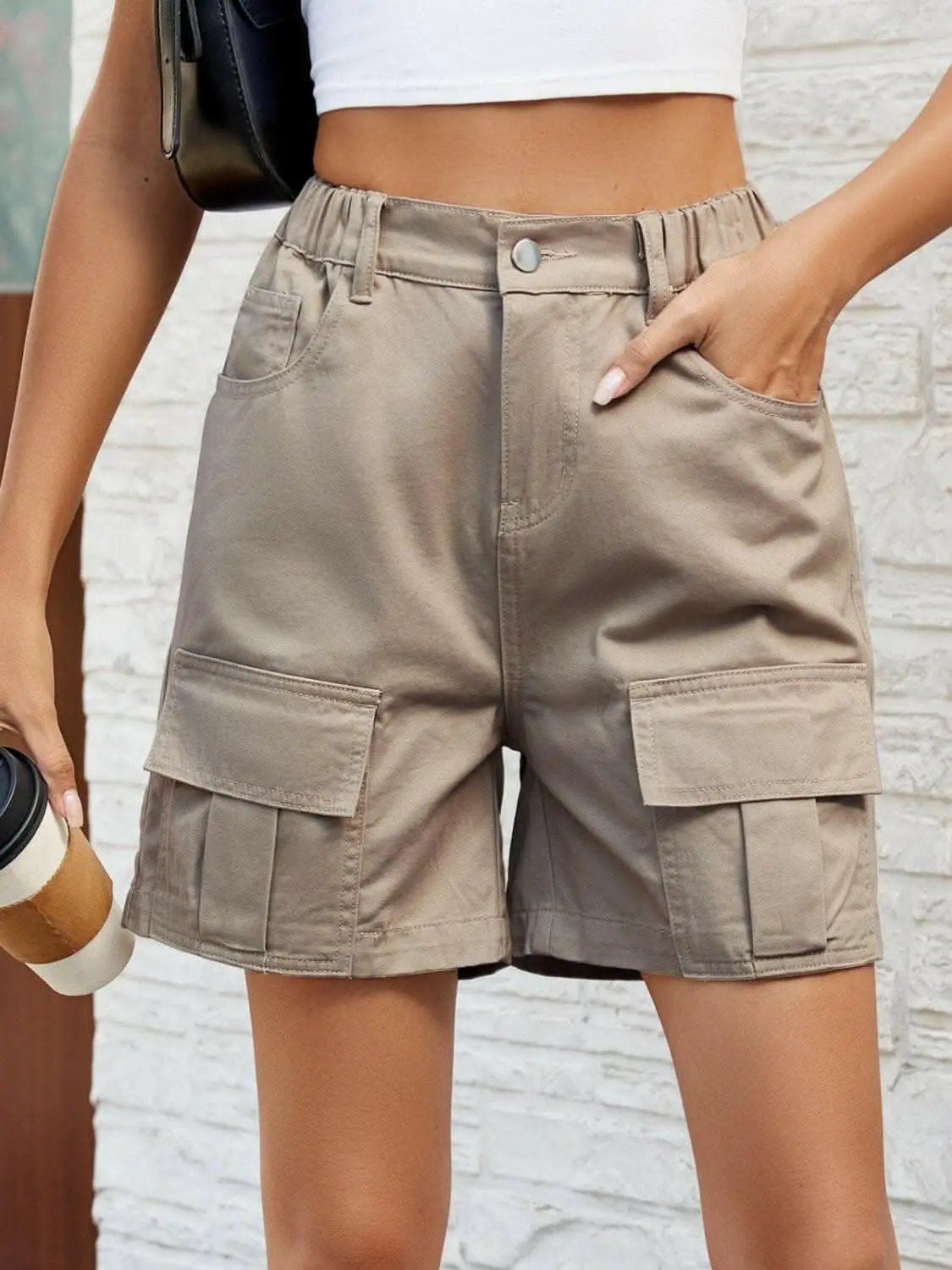 Trendsi High-Waisted Denim Shorts Women's Casual Chic Jeans Premium Quality
