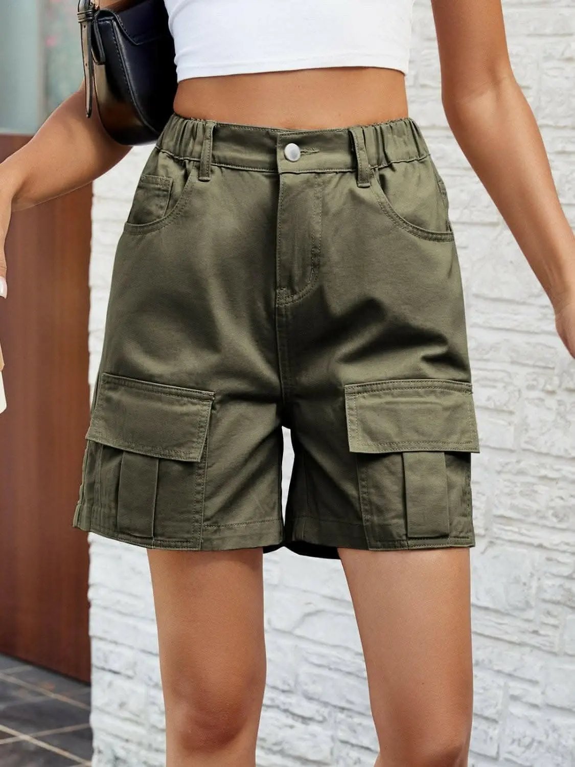 Trendsi High-Waisted Denim Shorts Women's Casual Chic Jeans Premium Quality