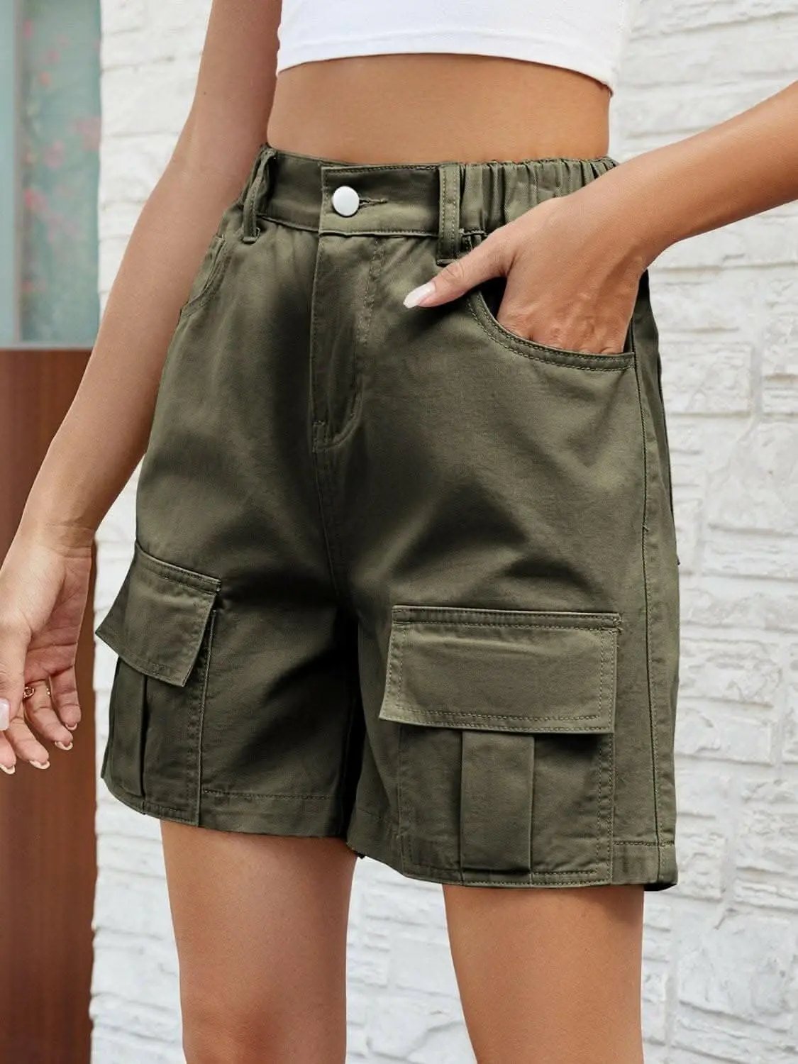 Trendsi High-Waisted Denim Shorts Women's Casual Chic Jeans Premium Quality