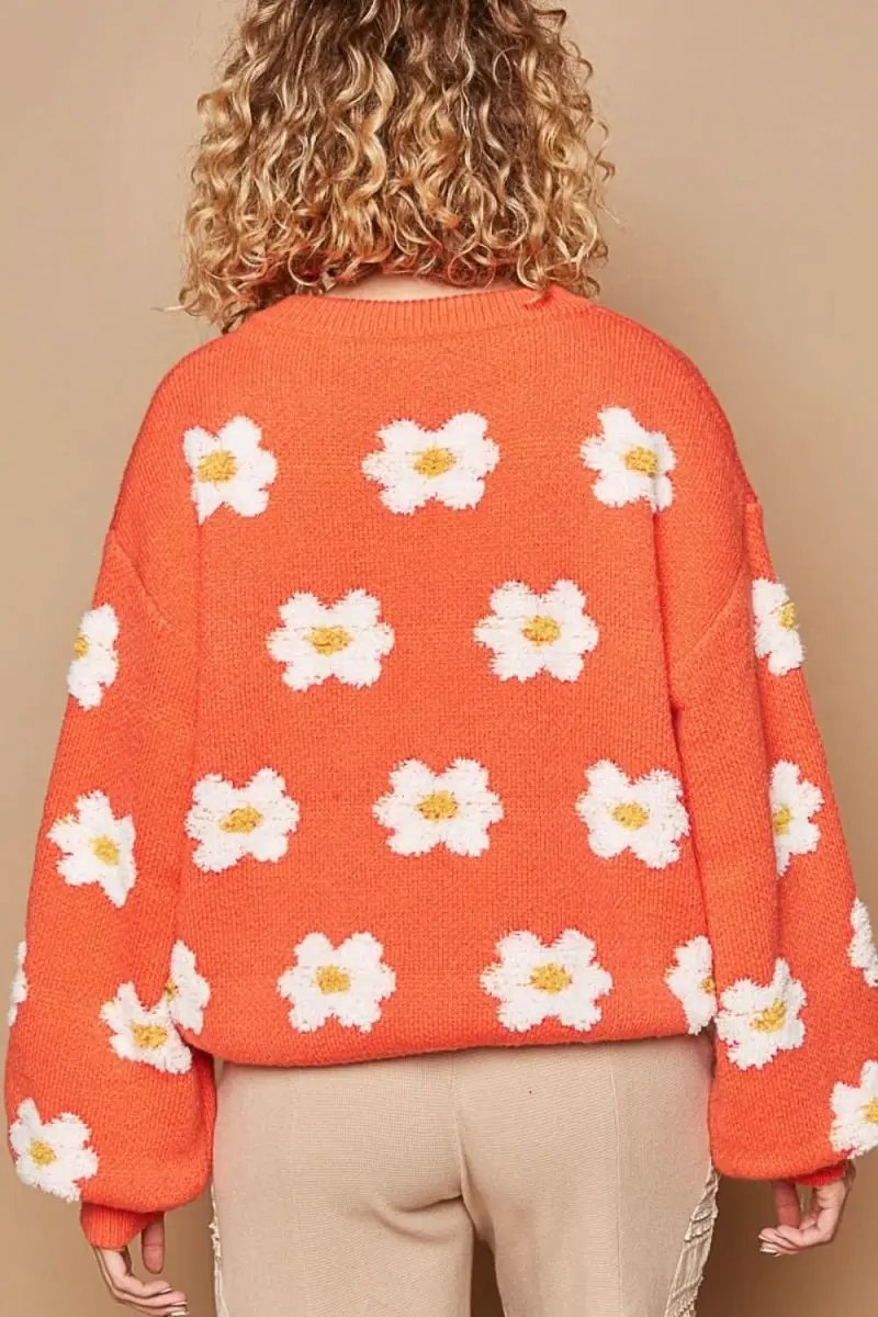 Sweaters Trendsi POL Daisy Sweater Women's Fall Fashion Knit Top USA Shipped