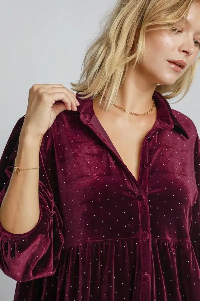 Shirts Trendsi Polka Dot Blouse Women's Casual Button-Up Top Lightweight Cute