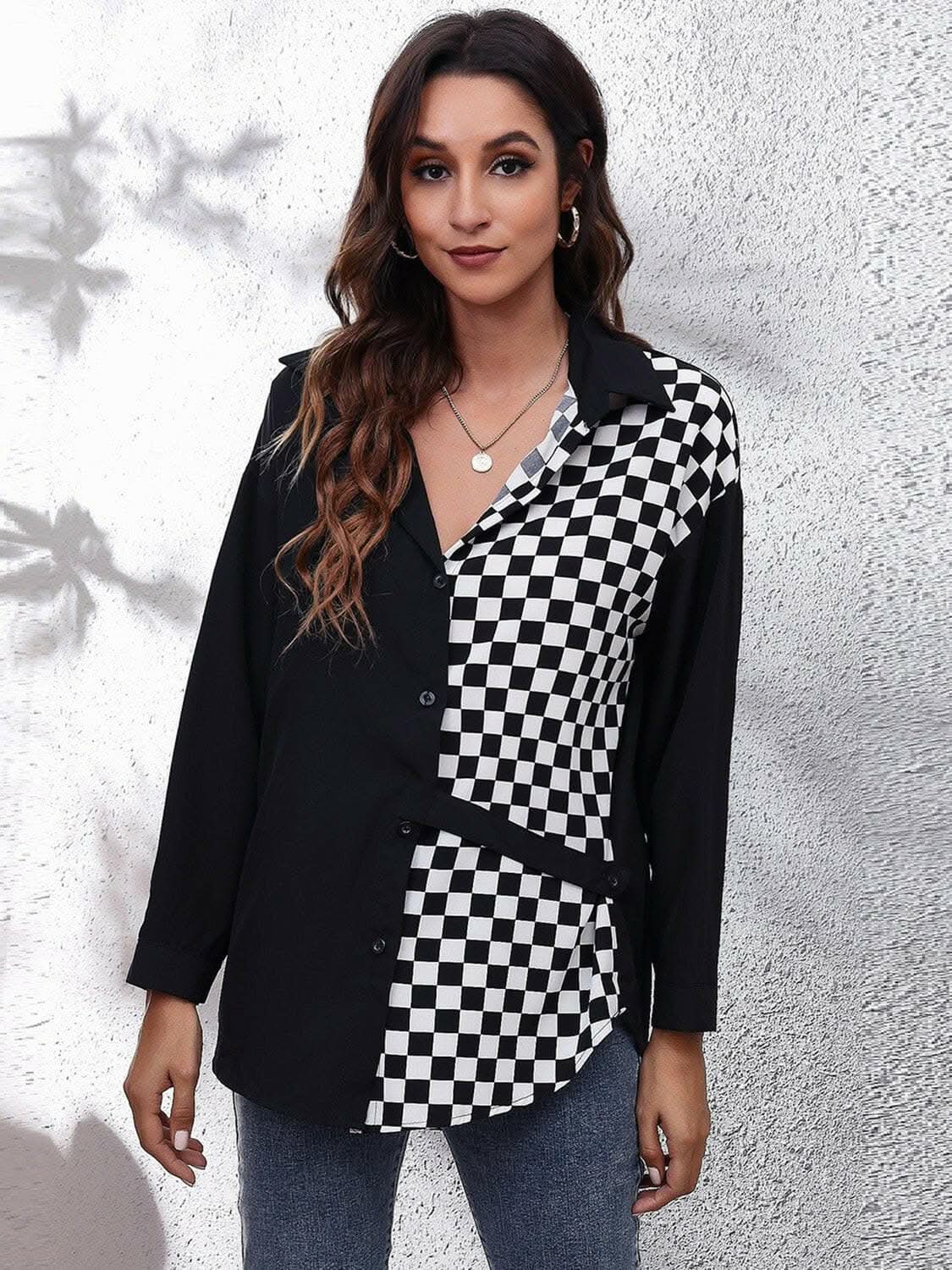 Accessories Trendsi just arrived - Chic graphic print blouse, collar