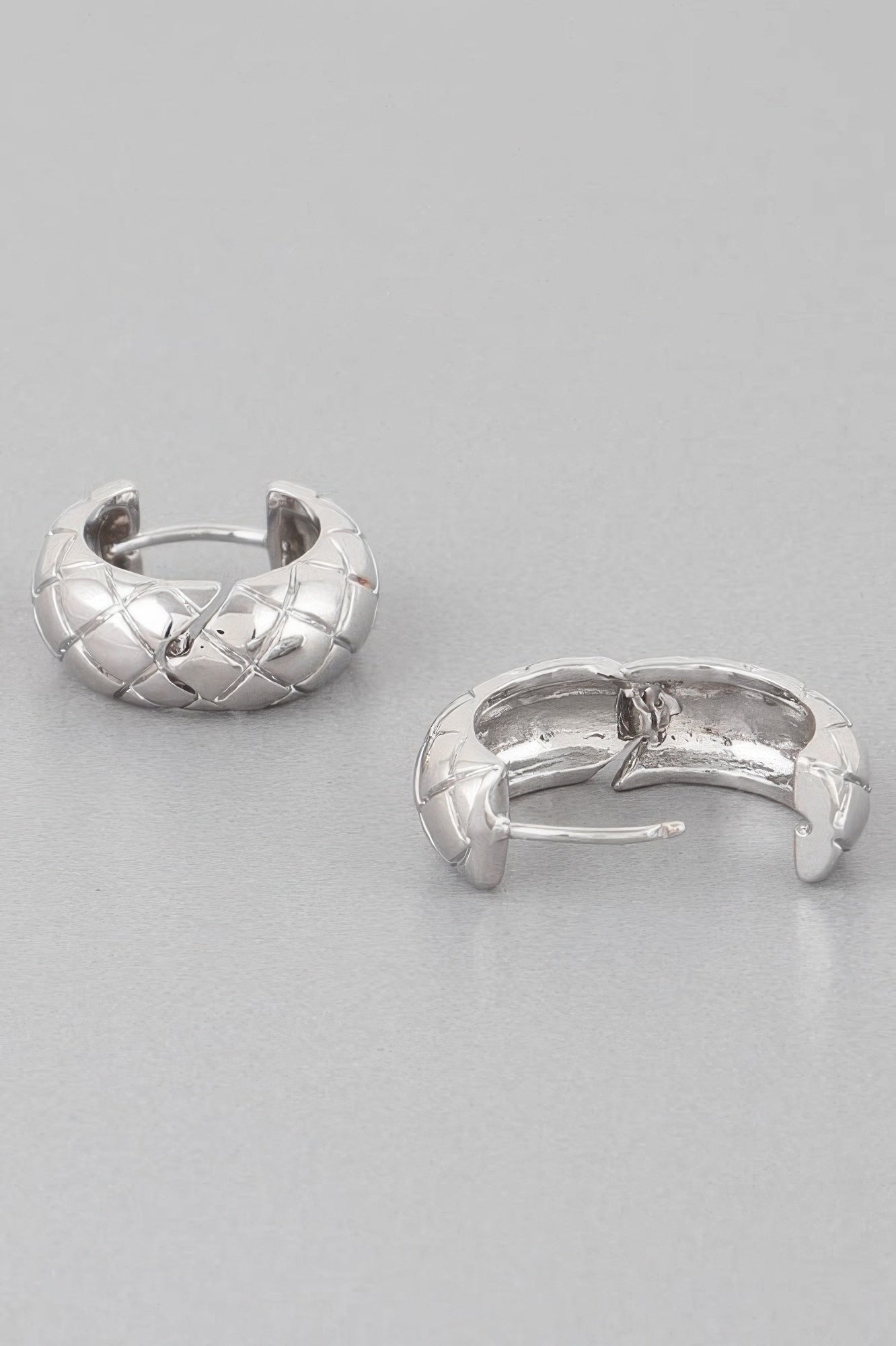 Quilted Hoop Earrings
