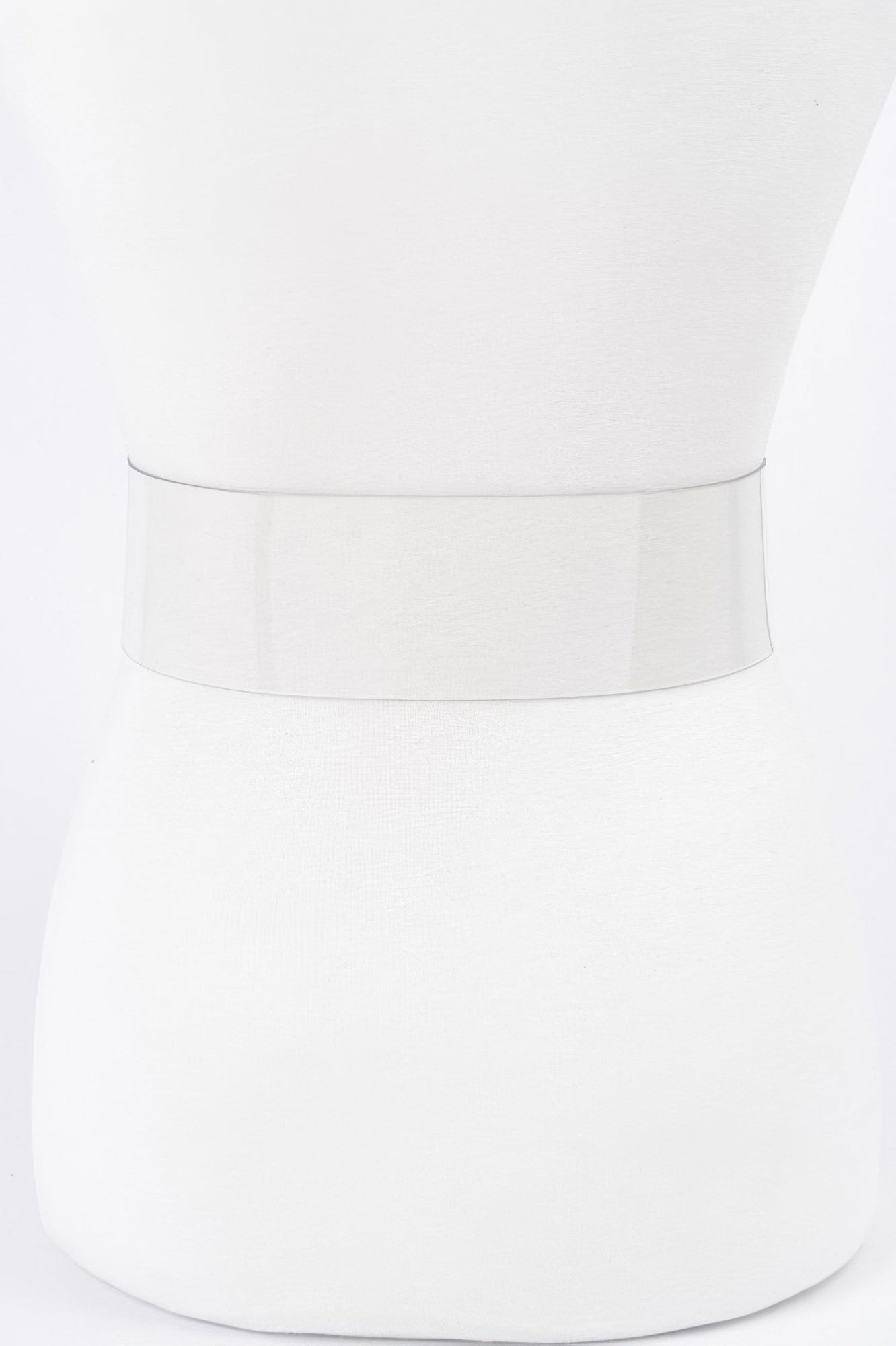 Rectangle Metal Buckle Plus Size Clear Belt