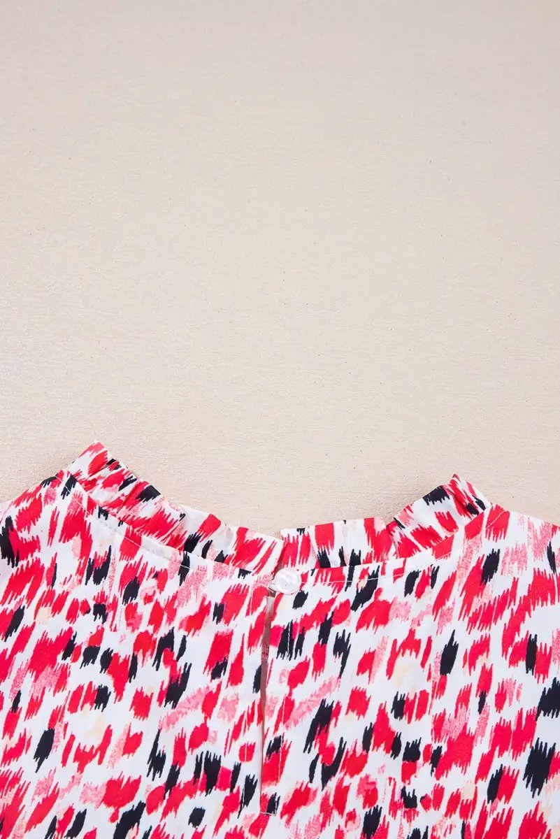 Women's Blouse - Floral Print Ruffle Sleeve - Southern Belle Top